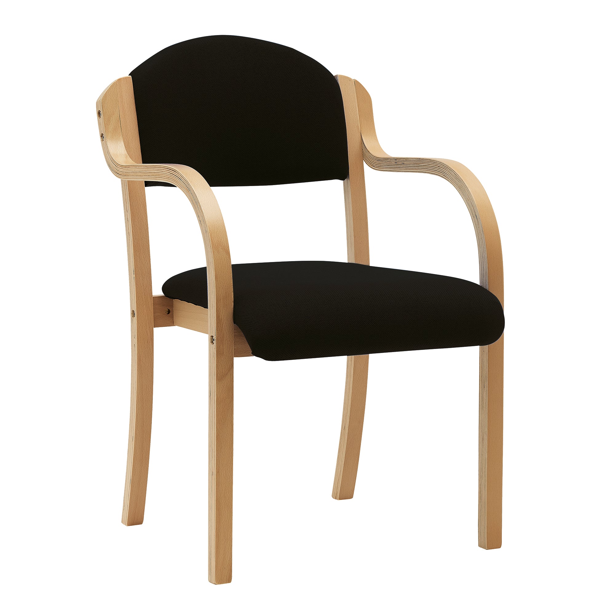 Tahara Fabric - Beech Framed Stackable Side Chair with Upholstered and Padded Seat and Backrest