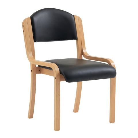 Tahara Fabric - Beech Framed Stackable Side Chair with Upholstered and Padded Seat and Backrest