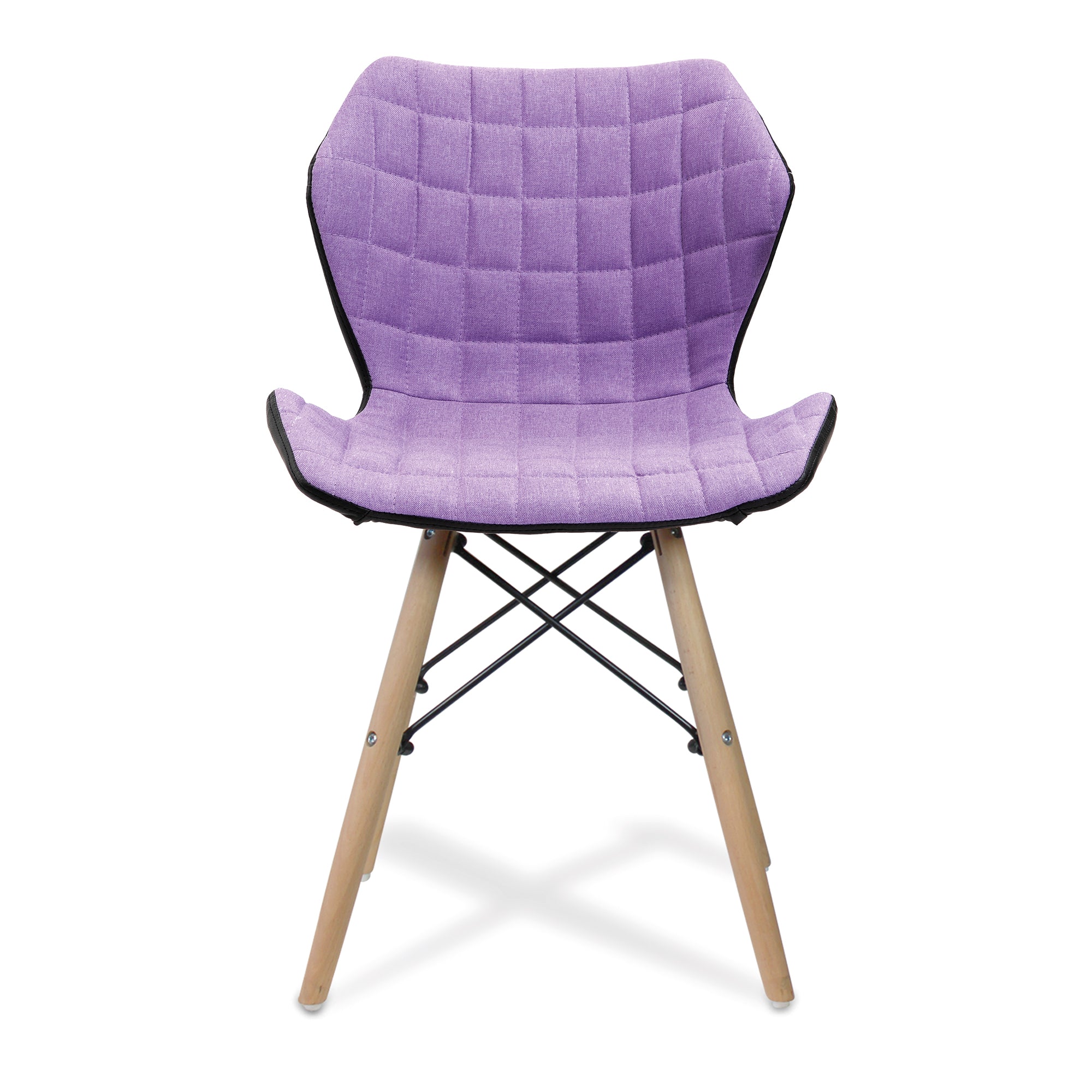 Amelia – Stylish Lightweight Fabric Chair with Solid Beech Legs and Contemporary Panel Stitching
