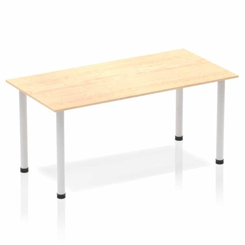 Impulse 1600mm Straight Table With Post Leg