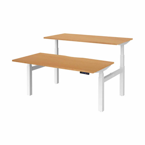 MADE TO ORDER 2 Person - Aspire Sit/stand Desk W1200mm x D1400mm x H610>1270mm
