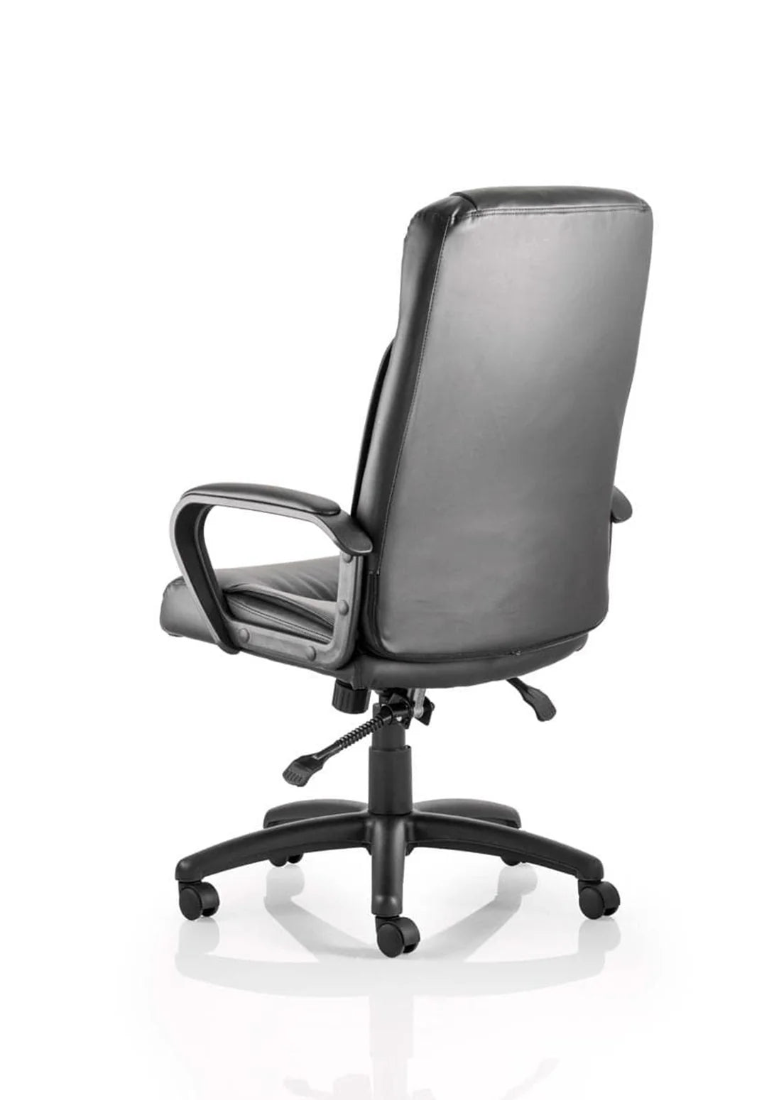 Plaza High Back Executive Black Leather Office Chair with Arms