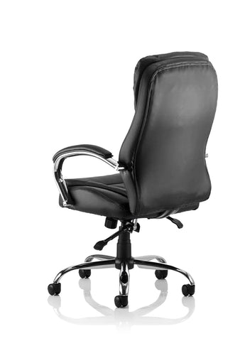 Rocky High Back Executive Black Leather Office Chair with Arms