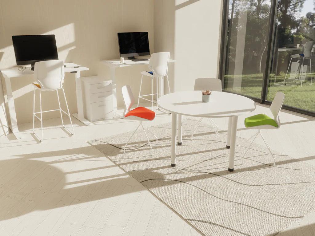 Impulse Round Table With Post Leg