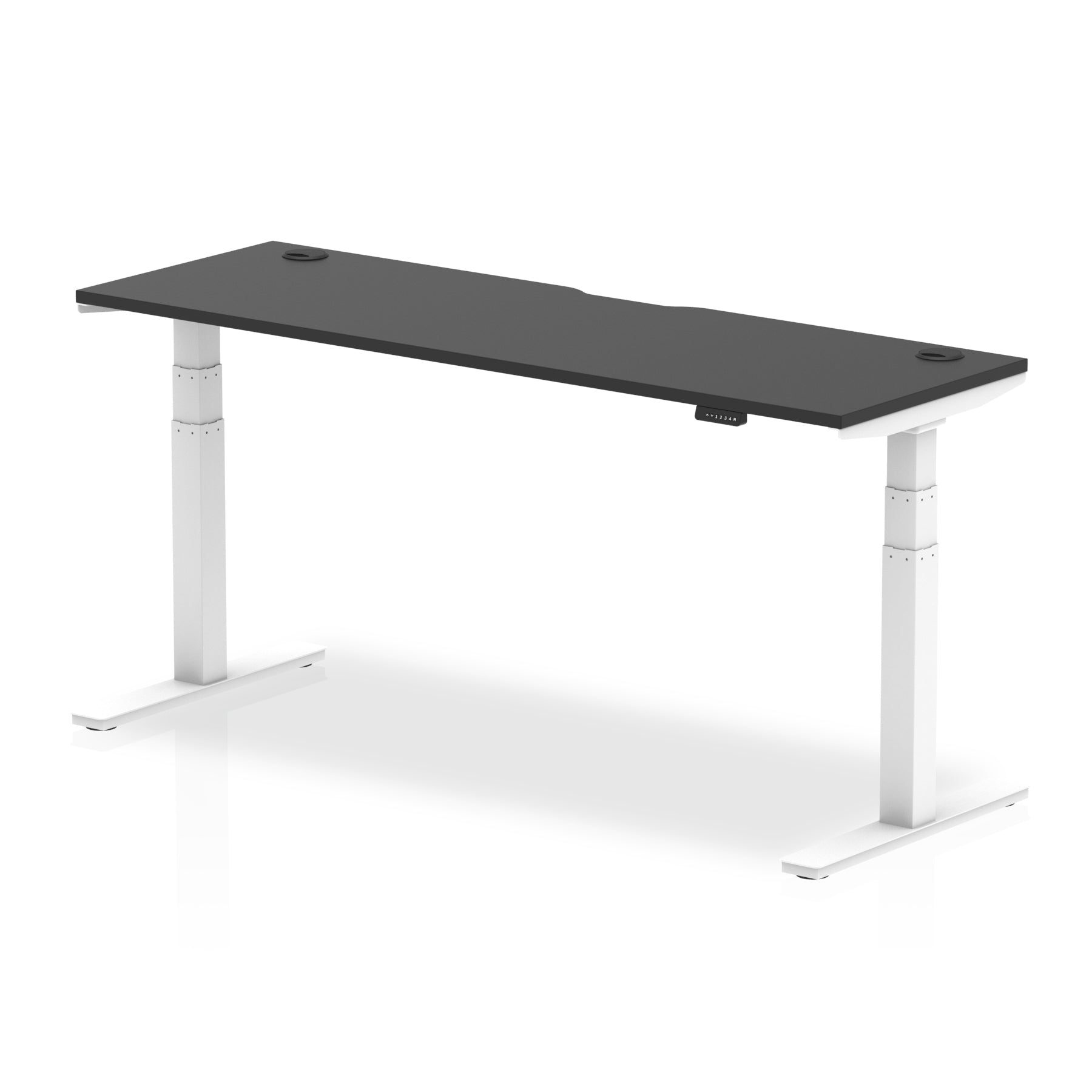 Air Height Adjustable Black Series Slimline Desk with Cable Ports