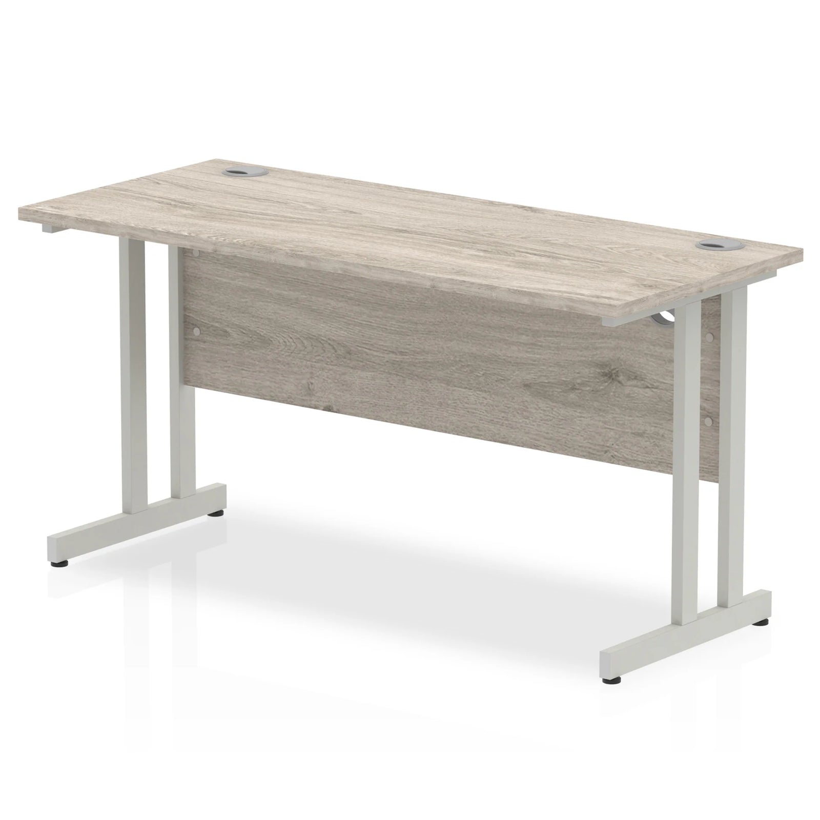Impulse 1400mm Slimline Desk Cantilever Silver Leg
