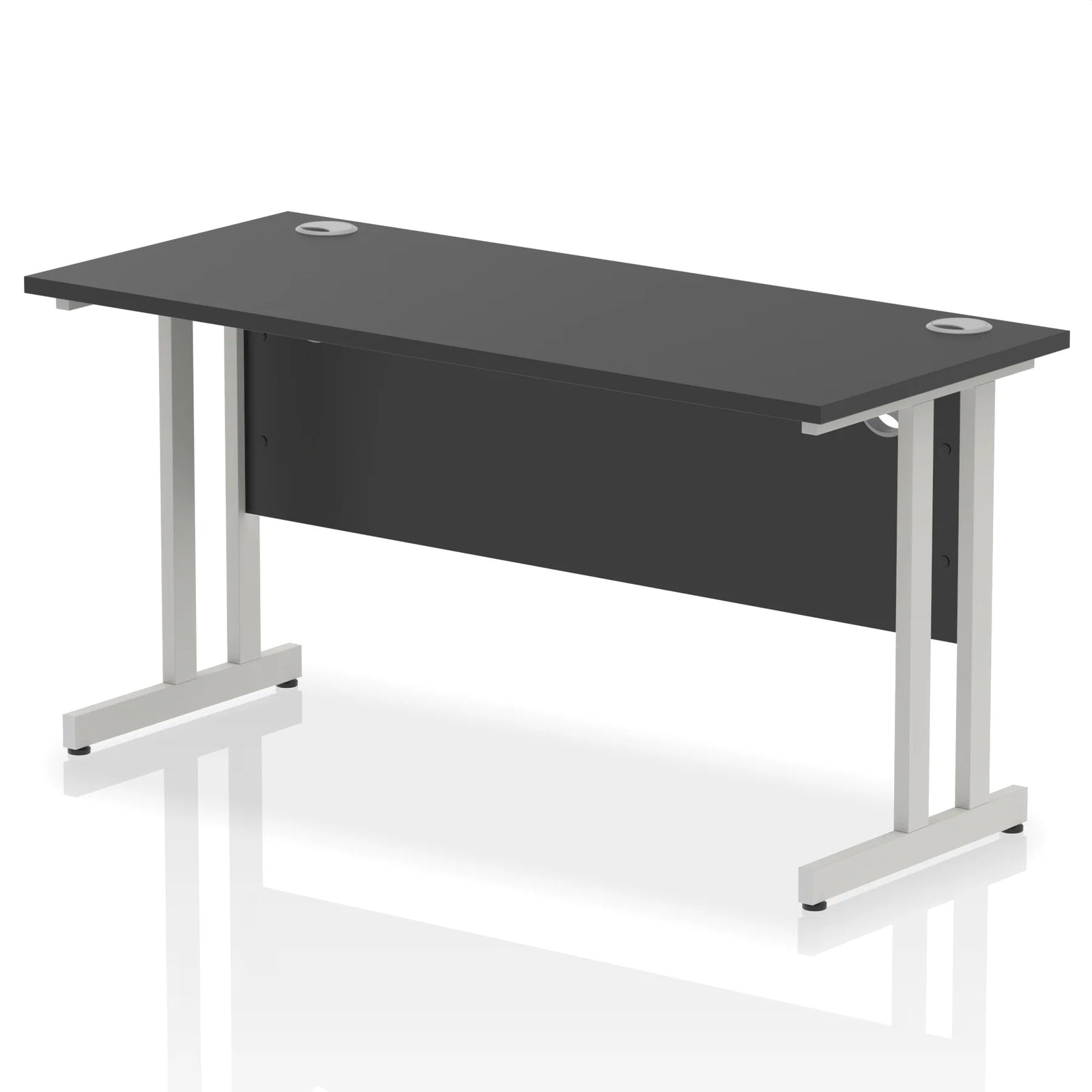 Impulse 1400mm Slimline Desk Cantilever Silver Leg