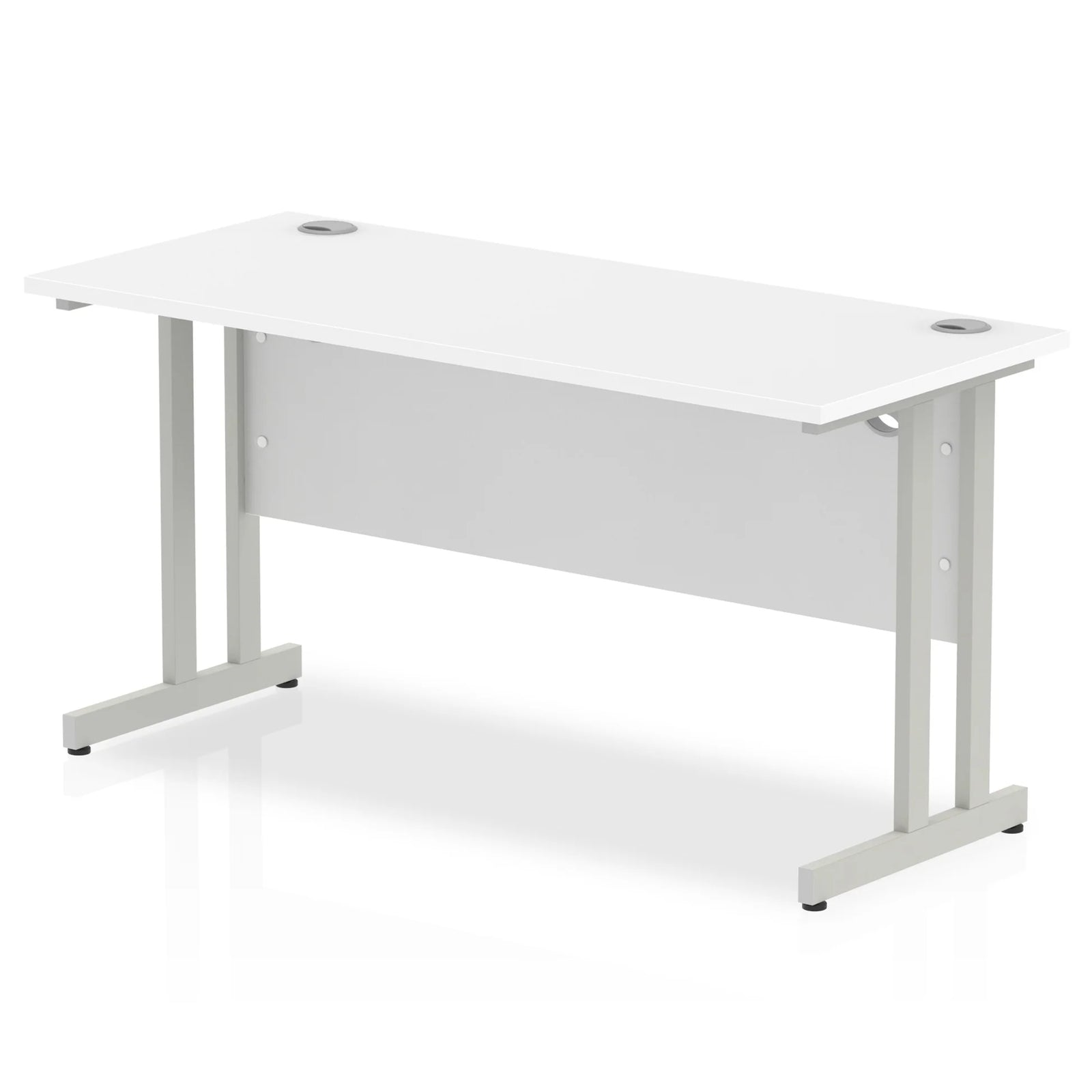 Impulse 1400mm Slimline Desk Cantilever Silver Leg