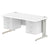 Impulse 1600mm Cable Managed Straight Desk With Fixed Pedestal