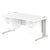 Impulse 1600mm Cable Managed Straight Desk With Fixed Pedestal