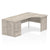 Impulse Panel End Crescent Desk With Pedestal