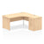 Impulse Panel End Crescent Desk With Pedestal