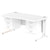 Impulse 1600mm Cable Managed Straight Desk With Fixed Pedestal