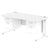 Impulse 1600mm Cable Managed Straight Desk With Fixed Pedestal