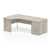 Impulse Panel End Crescent Desk With Pedestal