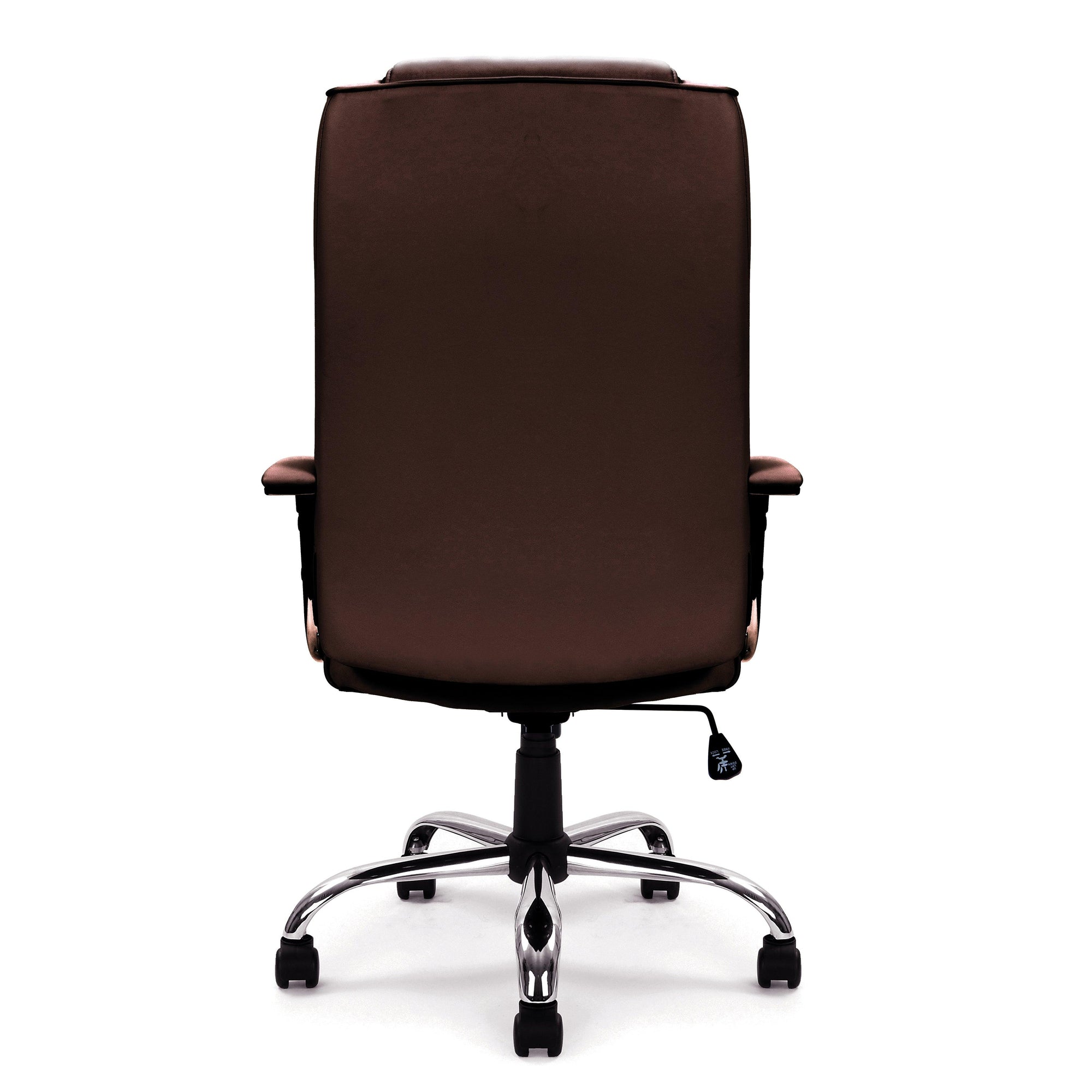 Westminster – High Back Leather Faced Executive Armchair with Integral Headrest and Chrome Base