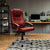 Westminster – High Back Leather Faced Executive Armchair with Integral Headrest and Chrome Base