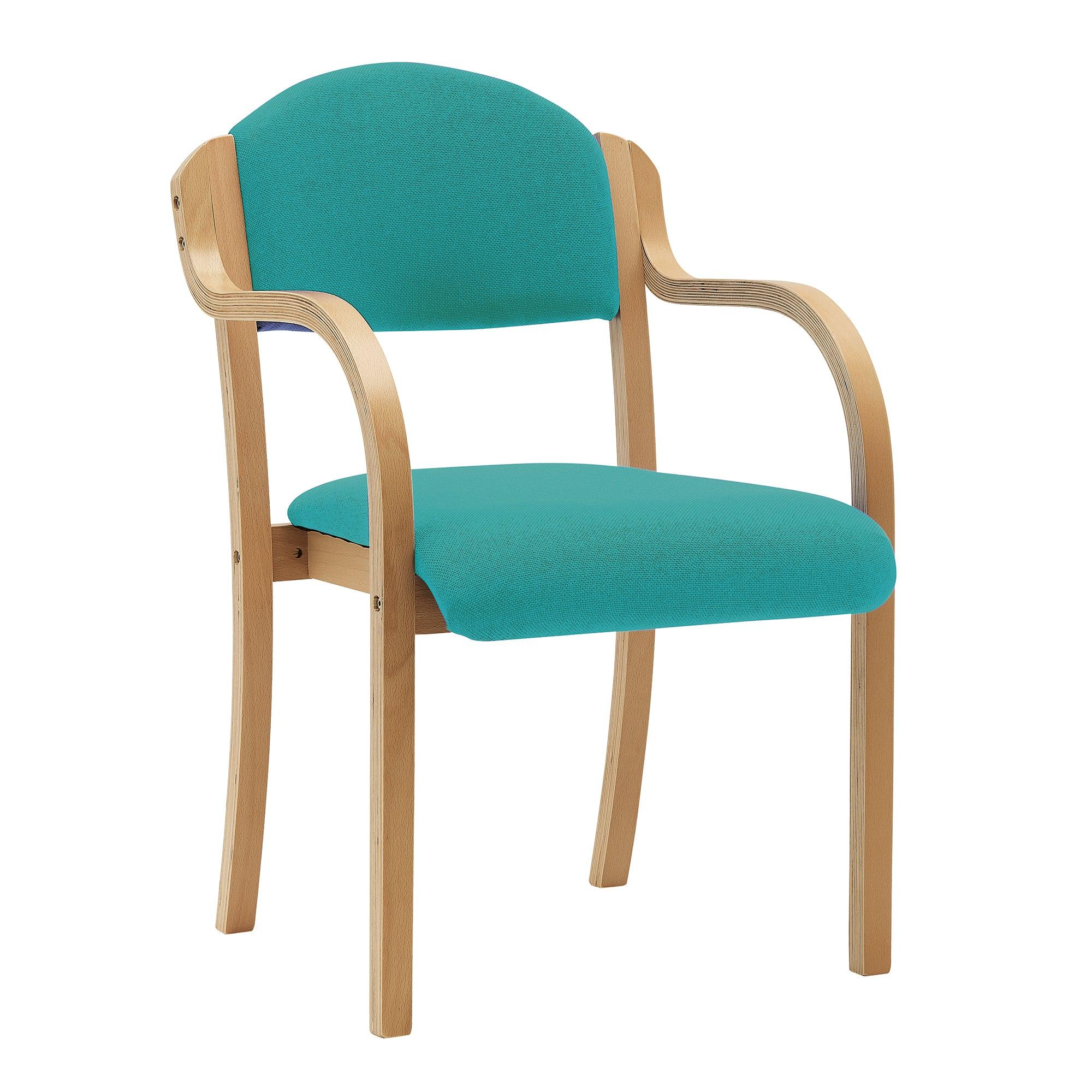 Tahara Fabric - Beech Framed Stackable Side Chair with Upholstered and Padded Seat and Backrest