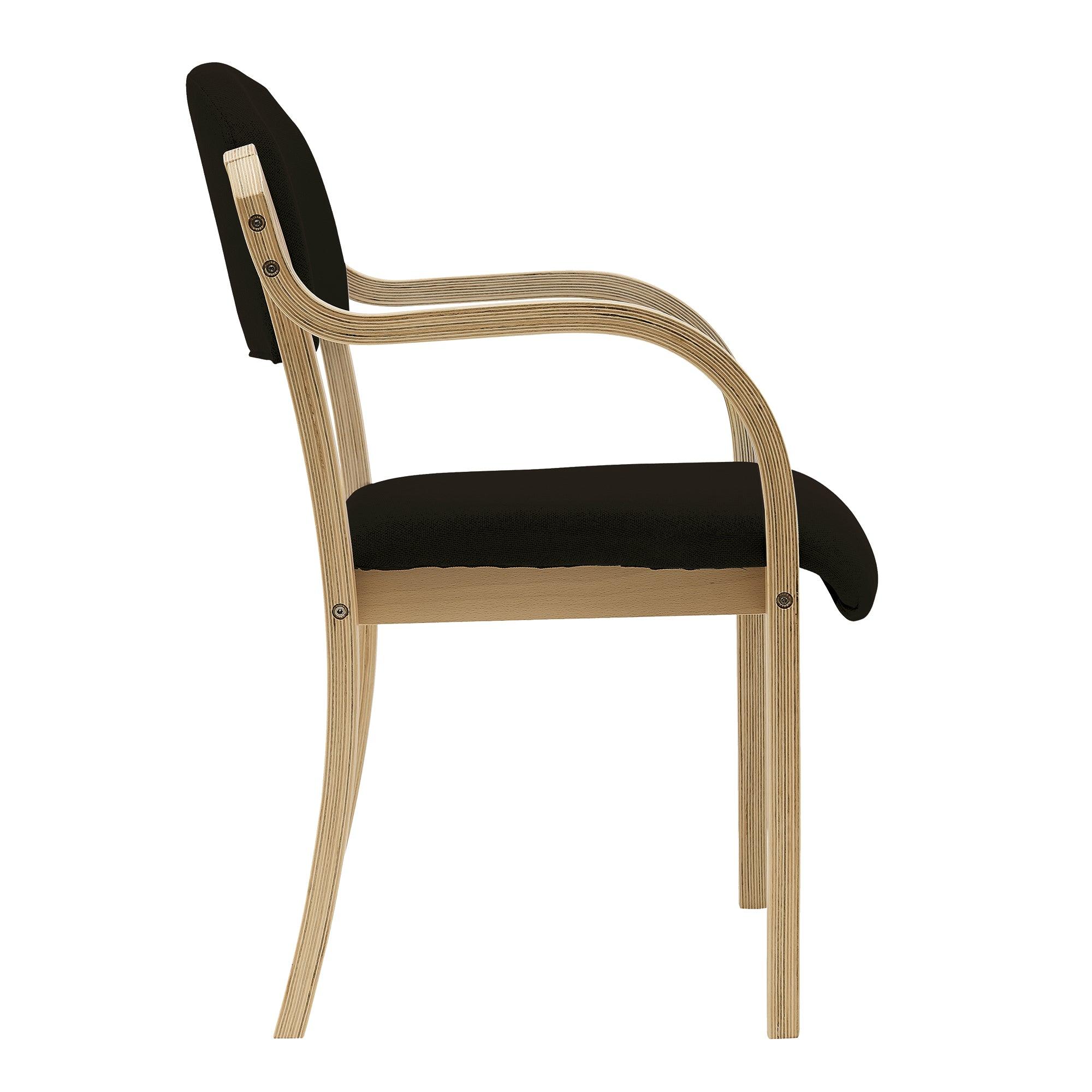 Tahara Fabric - Beech Framed Stackable Side Chair with Upholstered and Padded Seat and Backrest