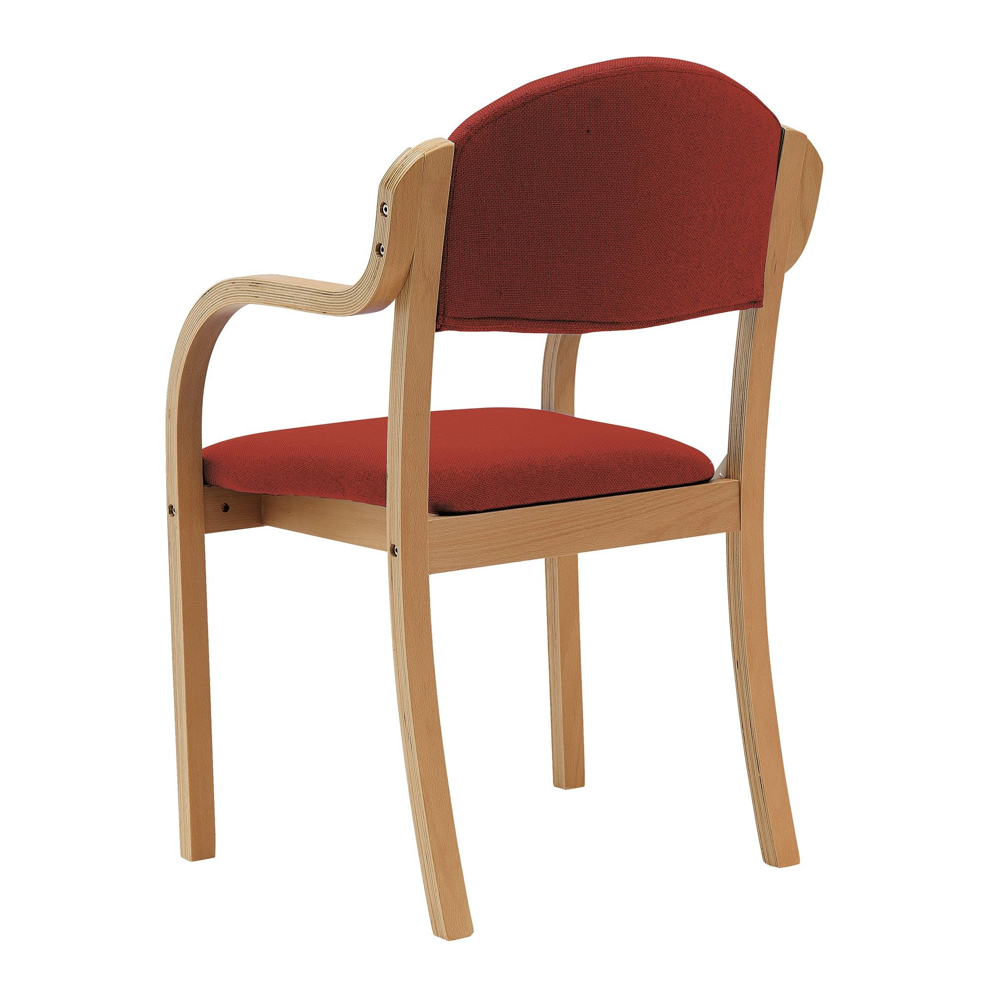 Tahara Fabric - Beech Framed Stackable Side Chair with Upholstered and Padded Seat and Backrest