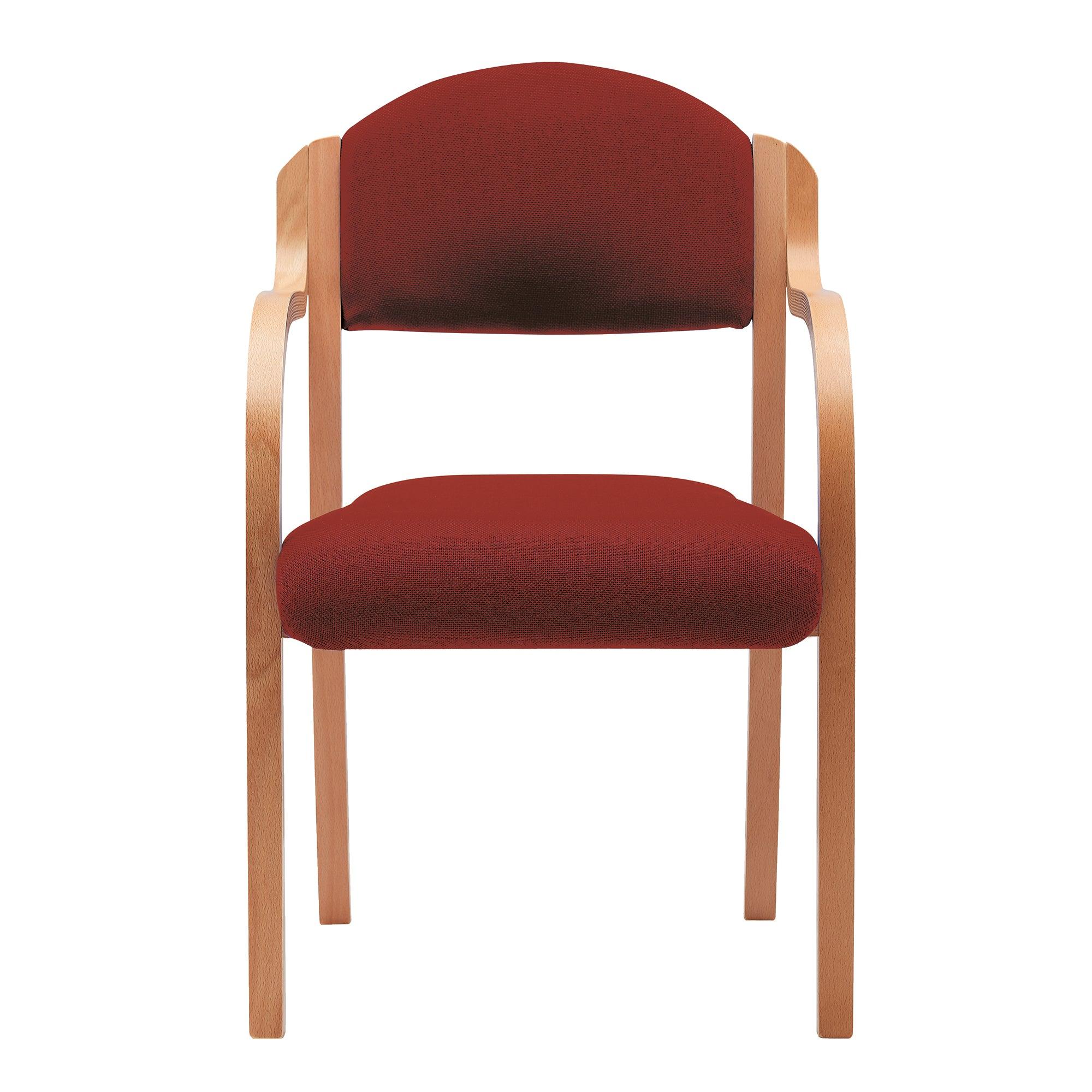 Tahara Fabric - Beech Framed Stackable Side Chair with Upholstered and Padded Seat and Backrest