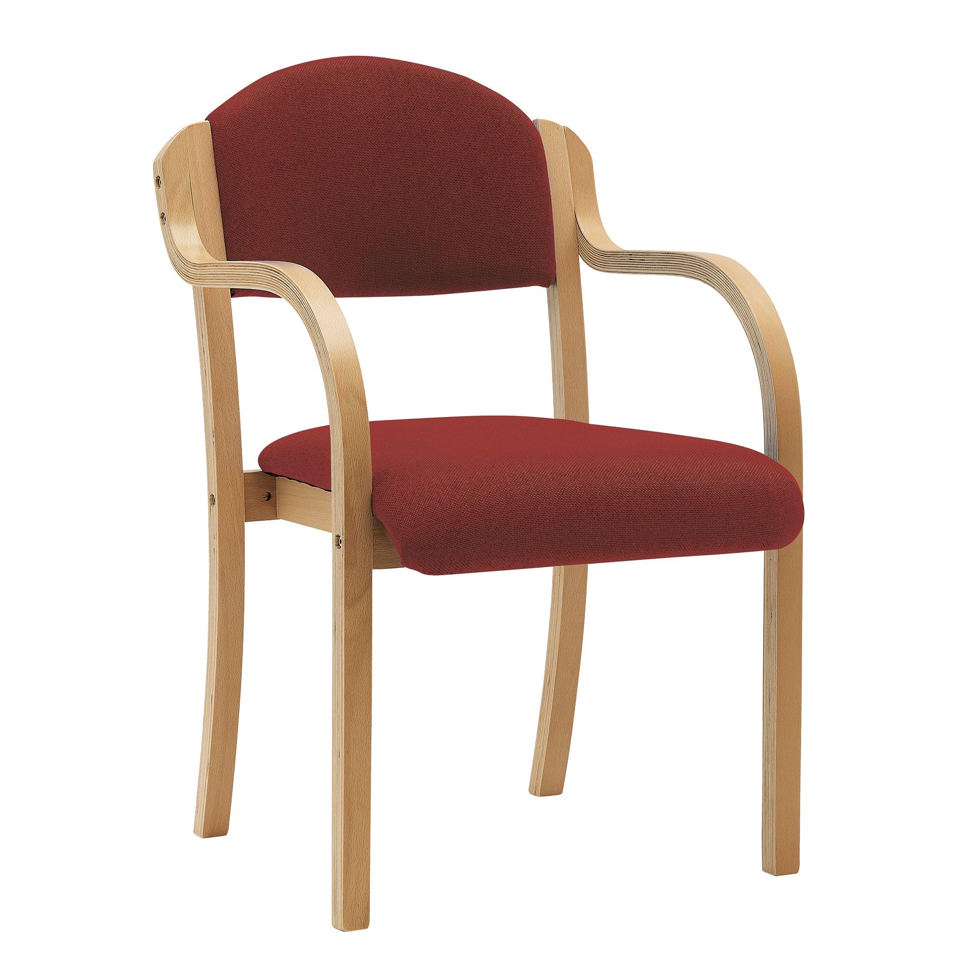 Tahara Fabric - Beech Framed Stackable Side Chair with Upholstered and Padded Seat and Backrest