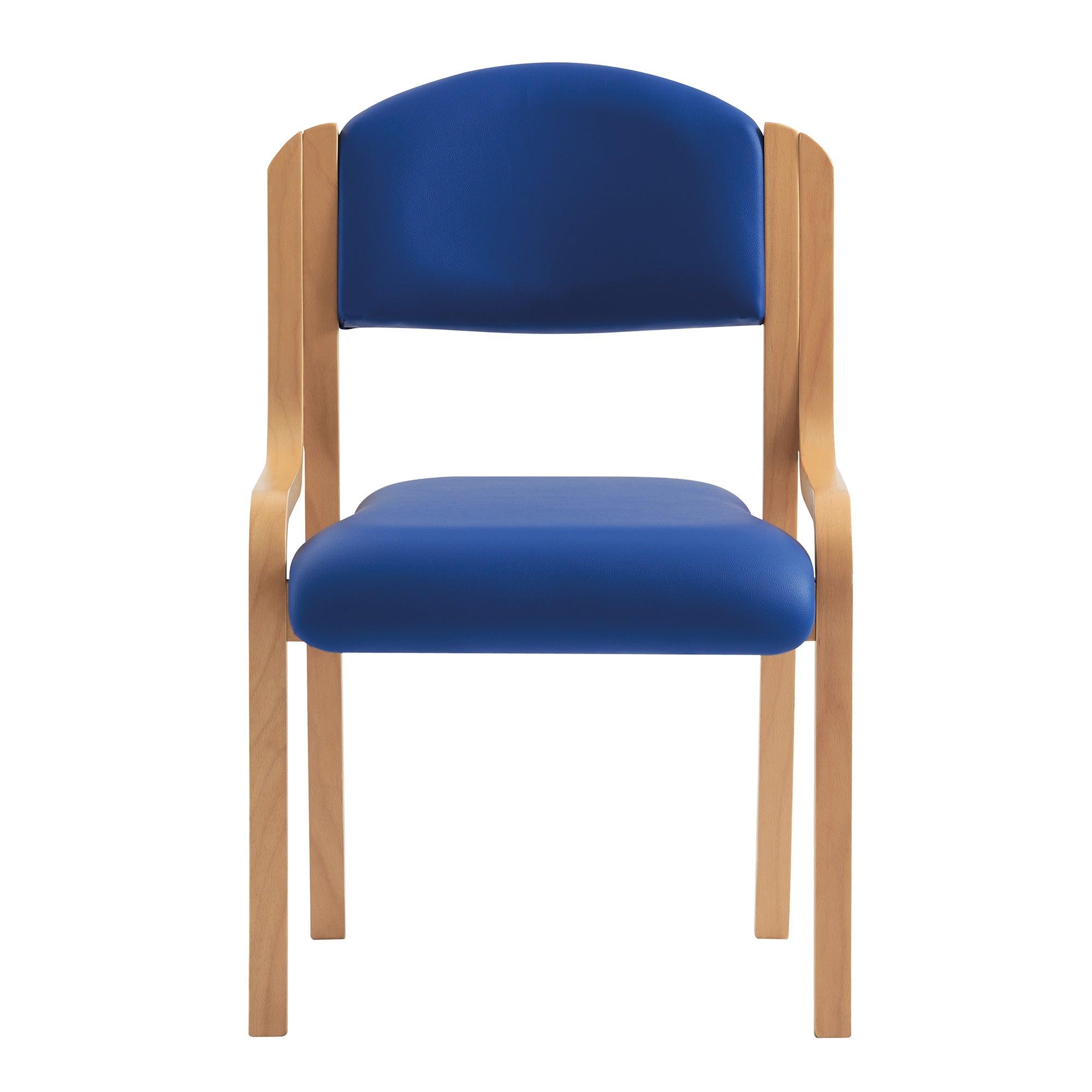 Tahara Fabric - Beech Framed Stackable Side Chair with Upholstered and Padded Seat and Backrest