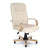 Troon – High Back Leather Faced Executive Chair with Oak Effect Arms & Base