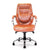 Sandown – High Back Luxurious Leather Faced Executive Visitor Armchair with Integral headrest and Chrome Base