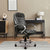 Santiago – High Back Italian Leather Faced Synchronous Executive Armchair with Integral Headrest and Chrome Base