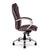 Santiago – High Back Italian Leather Faced Synchronous Executive Armchair with Integral Headrest and Chrome Base