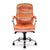 Santiago – High Back Italian Leather Faced Synchronous Executive Armchair with Integral Headrest and Chrome Base