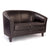 Metro – High Back Lounge Armchair / Sofa Upholstered in a Durable Leather Effect Finish