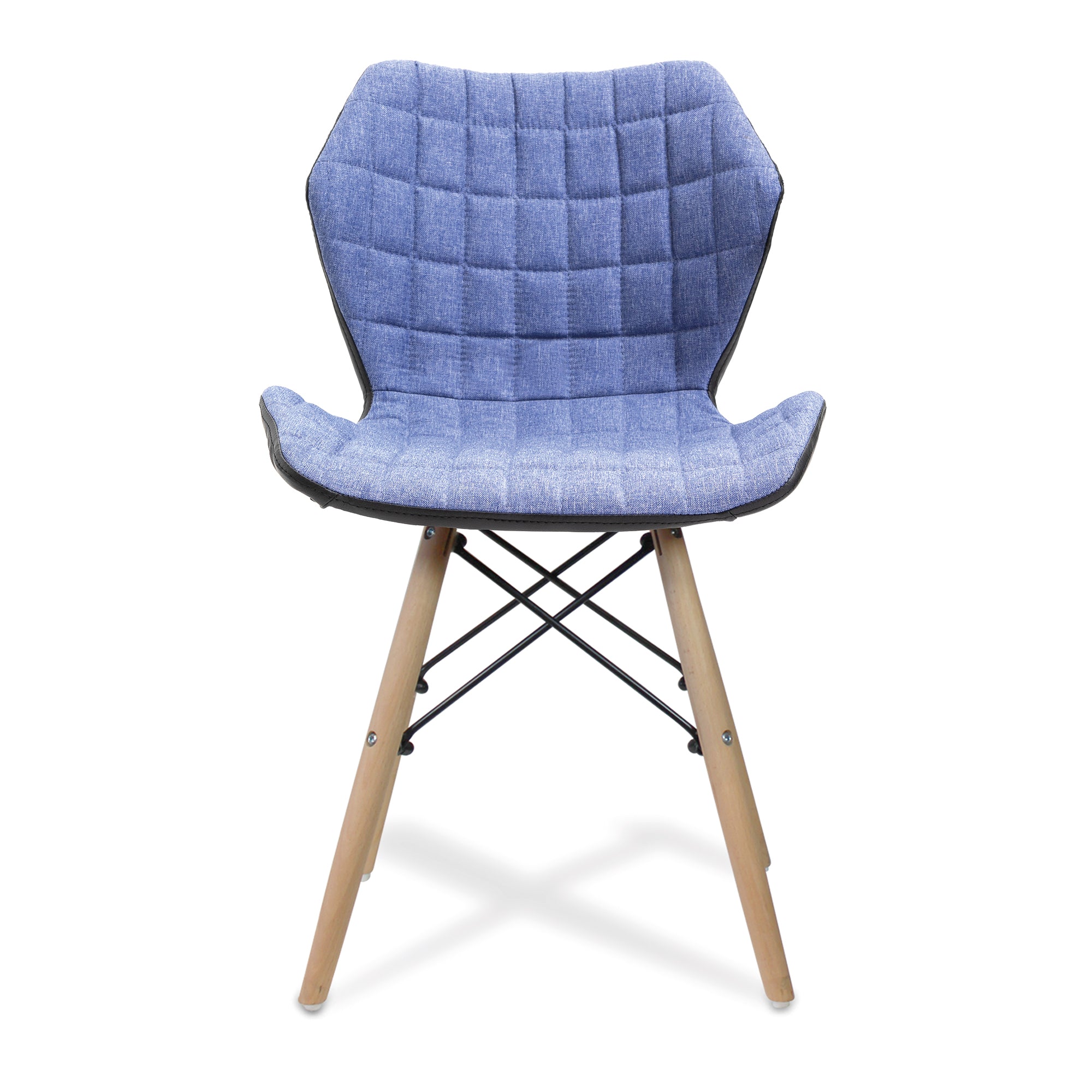 Amelia – Stylish Lightweight Fabric Chair with Solid Beech Legs and Contemporary Panel Stitching