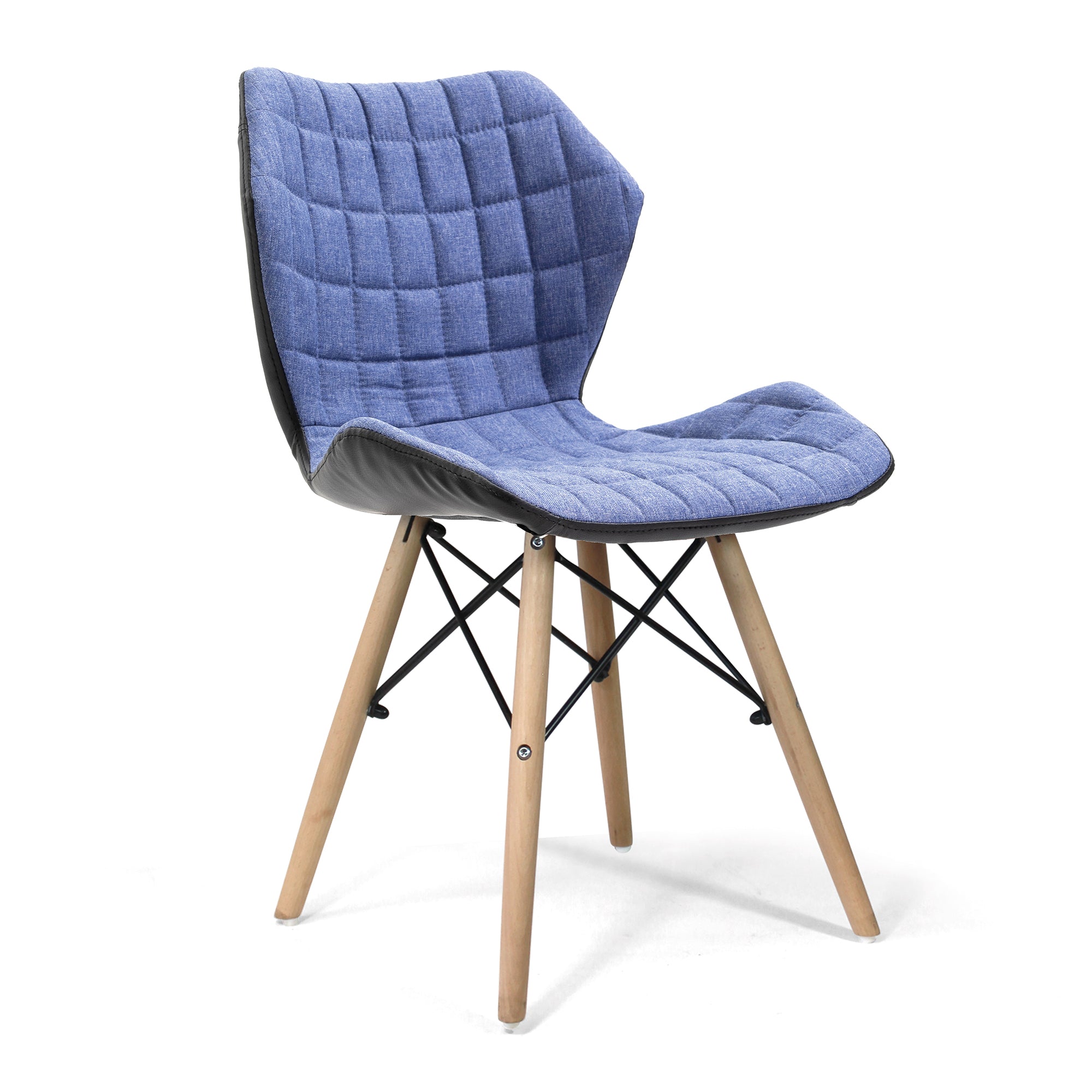 Amelia – Stylish Lightweight Fabric Chair with Solid Beech Legs and Contemporary Panel Stitching