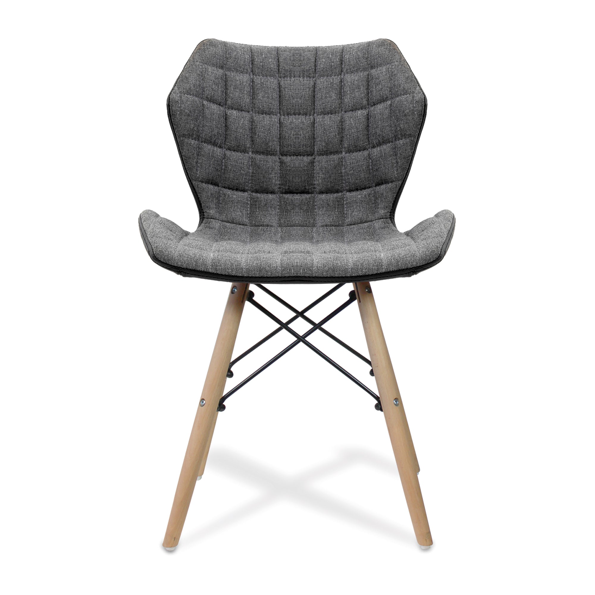 Amelia – Stylish Lightweight Fabric Chair with Solid Beech Legs and Contemporary Panel Stitching