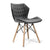 Amelia – Stylish Lightweight Fabric Chair with Solid Beech Legs and Contemporary Panel Stitching