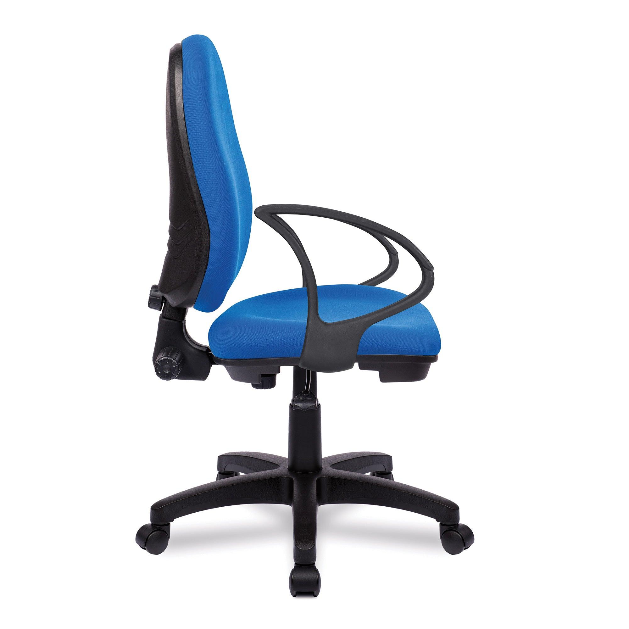 Java 100 – Medium Back Operator Chair – Single Lever with Fixed Arms