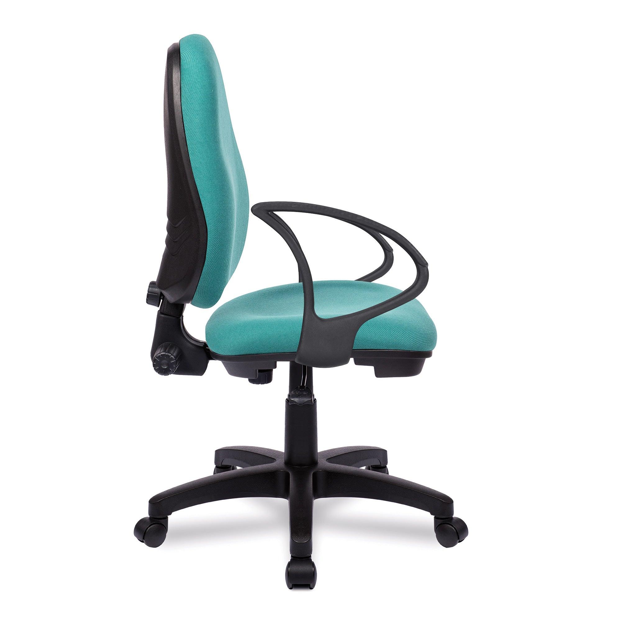 Java 100 – Medium Back Operator Chair – Single Lever with Fixed Arms