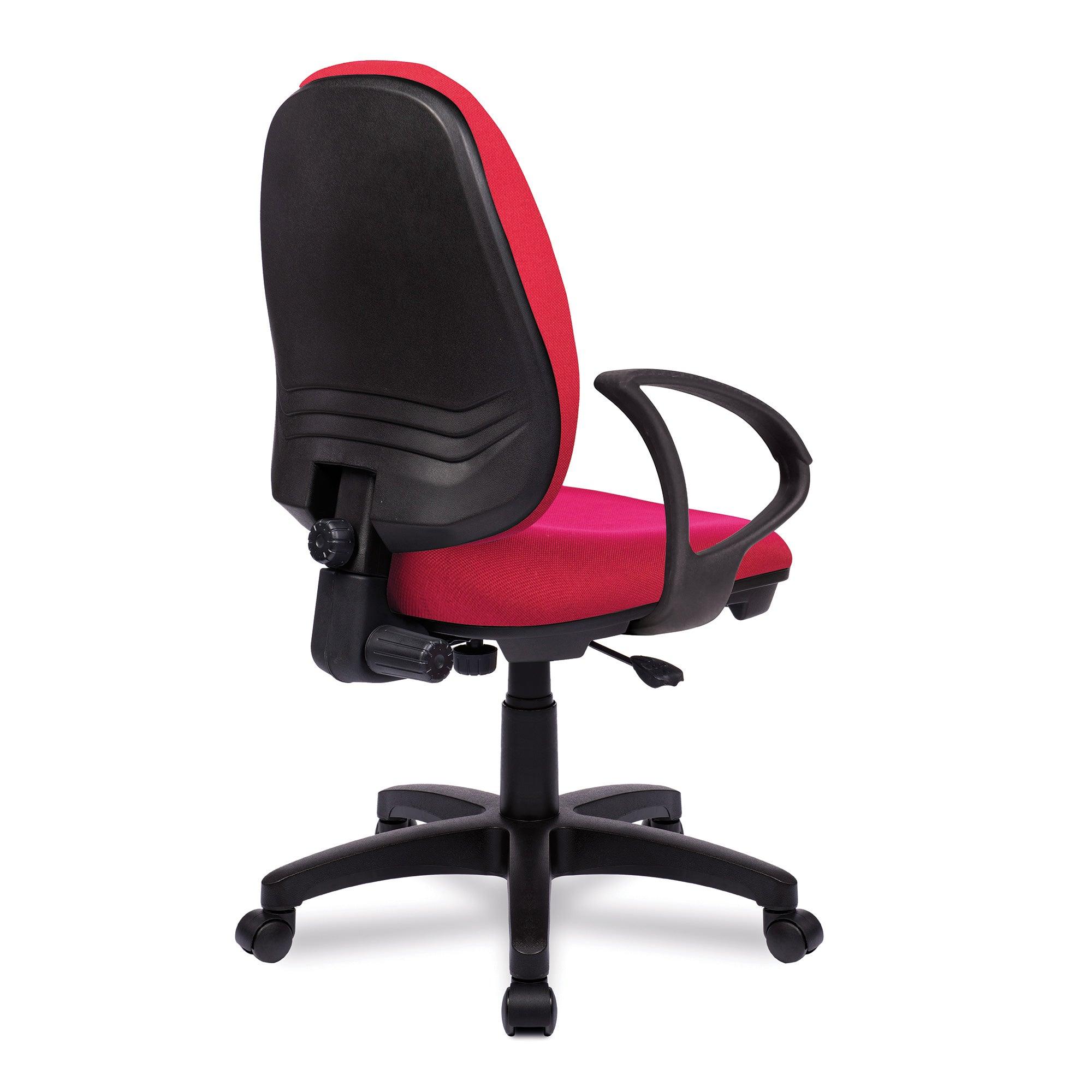 Java 100 – Medium Back Operator Chair – Single Lever with Fixed Arms