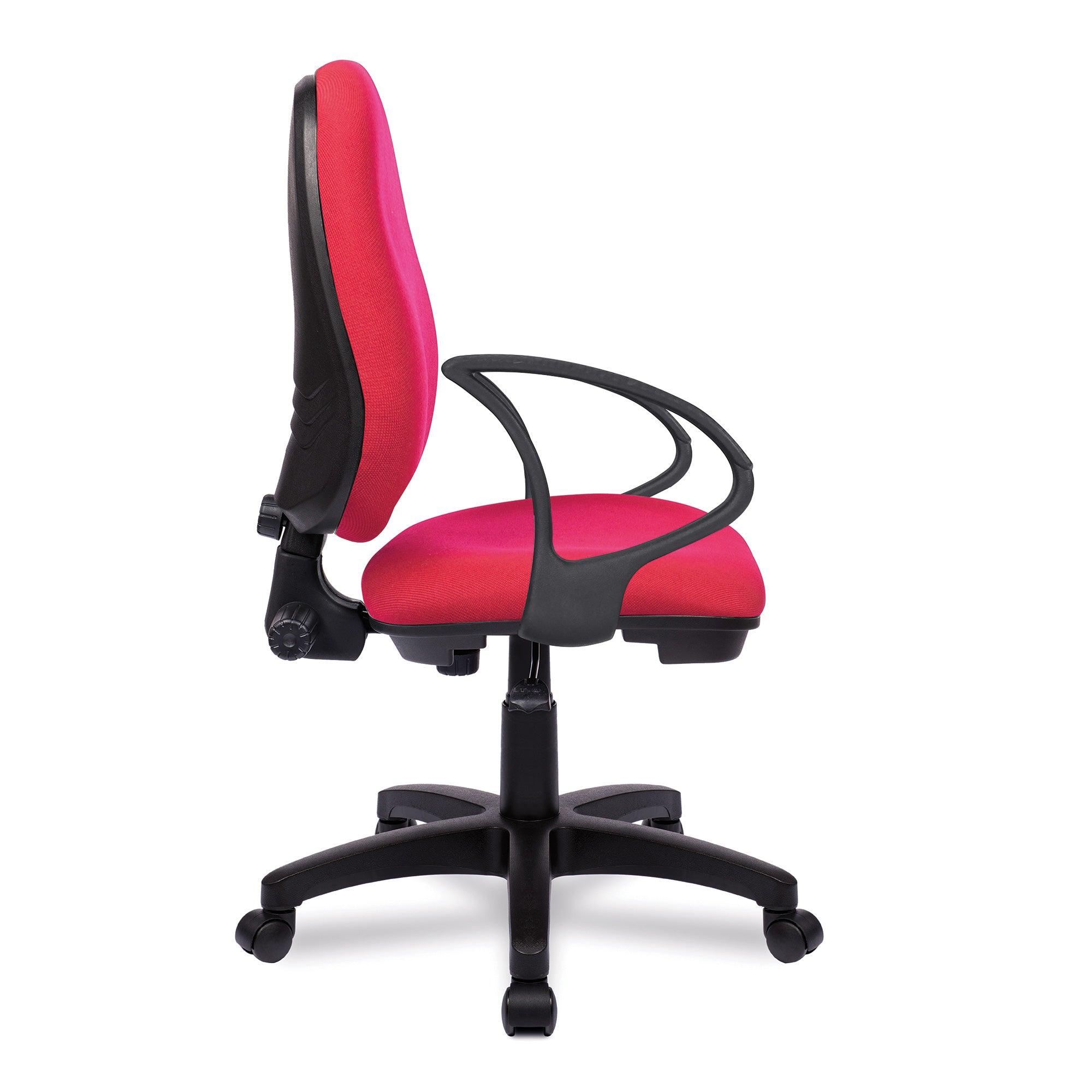 Java 100 – Medium Back Operator Chair – Single Lever with Fixed Arms