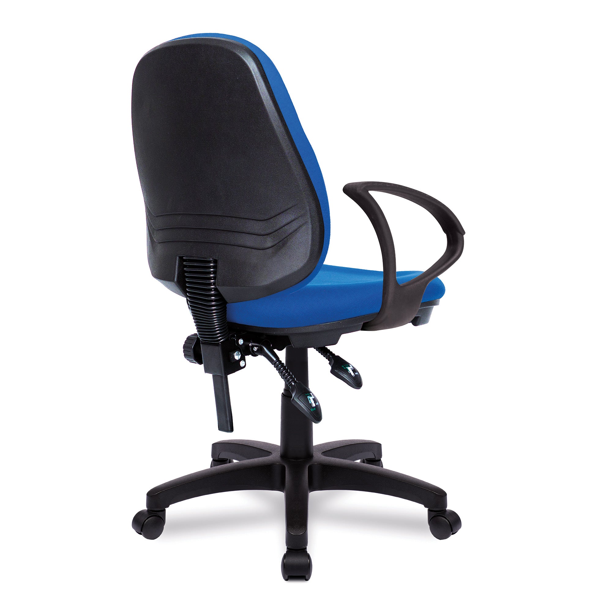 Java 200 – Medium Back Operator Chair – Twin Lever with Fixed Arms