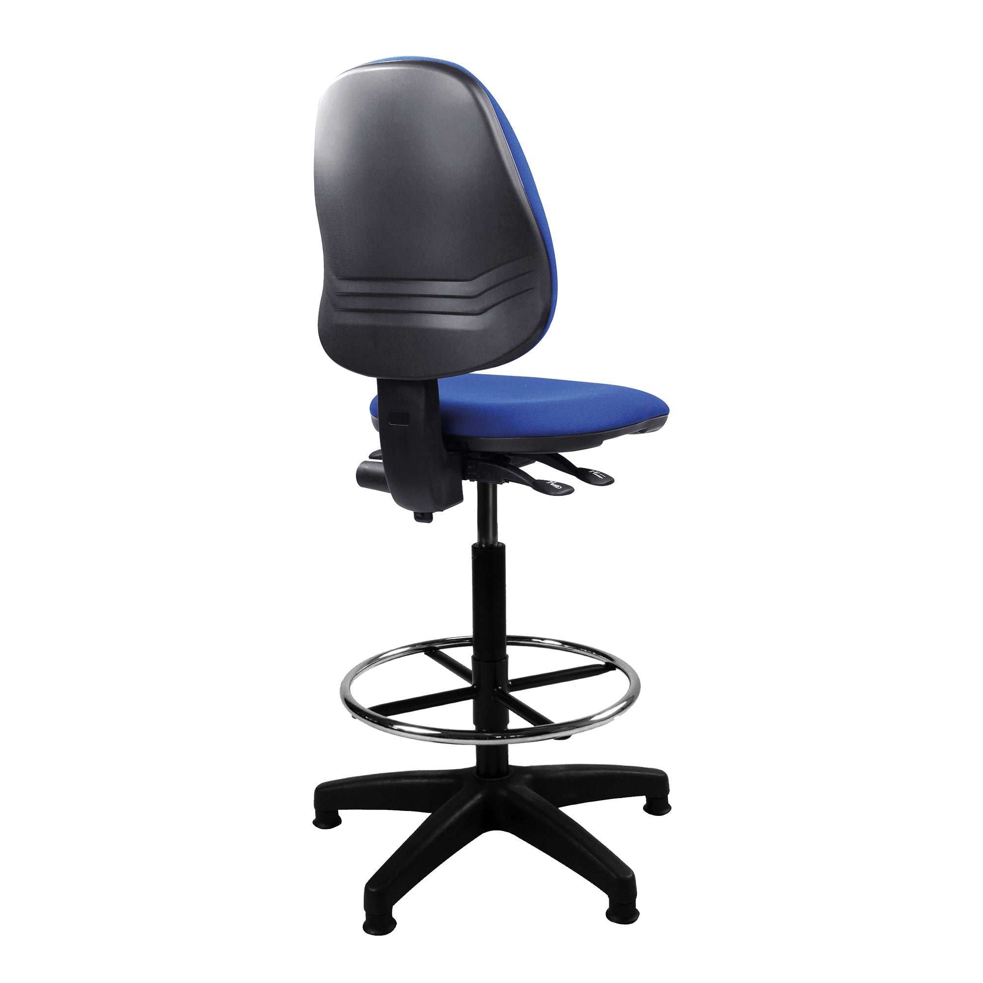 Java 200 – Medium Back Fabric/Vinyl Draughtsman Chair – Twin Lever