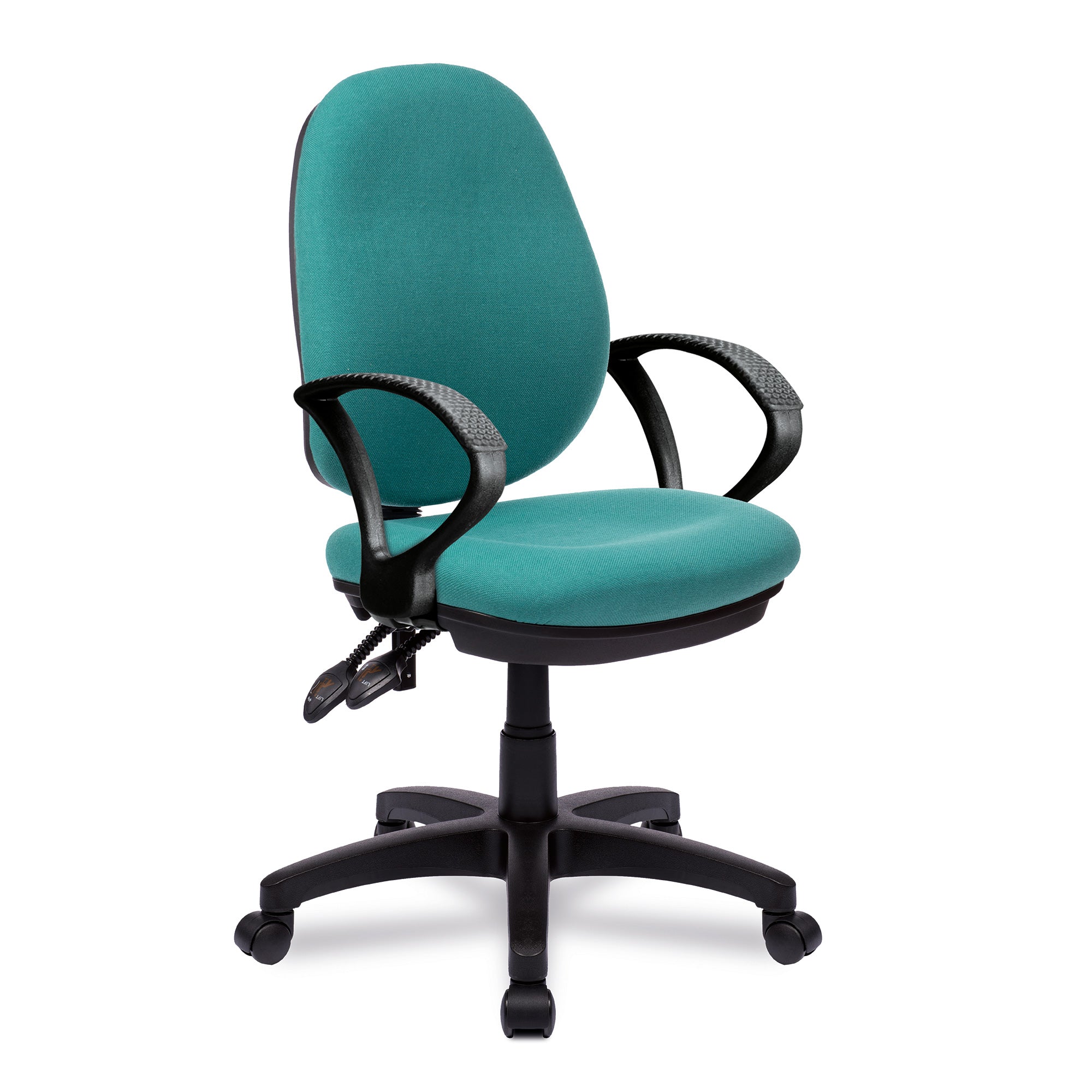 Java 200 – Medium Back Operator Chair – Twin Lever with Fixed Arms