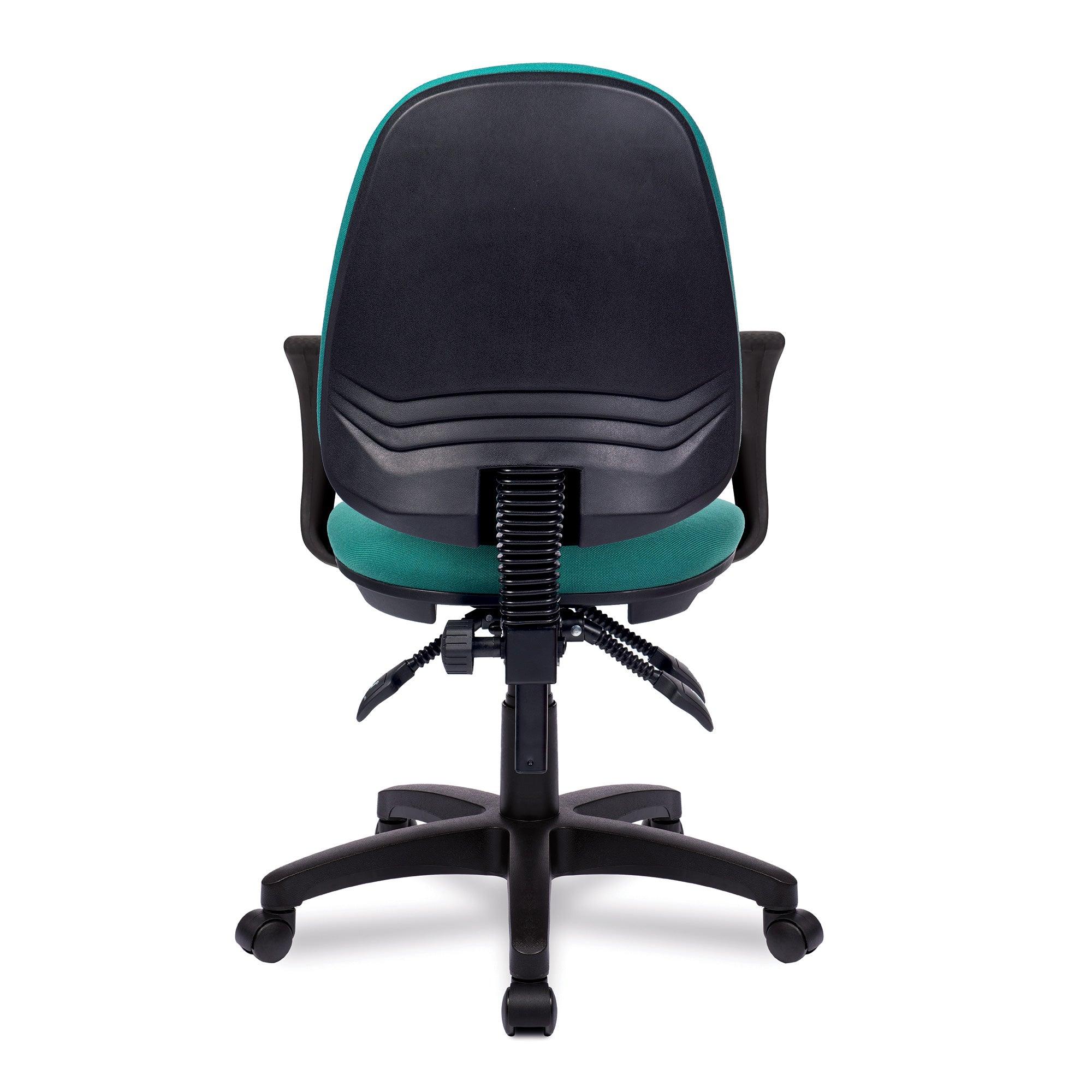 Triple Lever Colorful Task Chair with Fixed Arms | Customisable Support