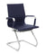 Aura - Contemporary Medium Back Bonded Leather Visitor Chair with Chrome Frame