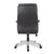 Cloud – High Back Leather Faced Manager Chair with Satin Silver Finish to Armrests and Base