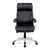 Cloud – High Back Leather Faced Manager Chair with Satin Silver Finish to Armrests and Base