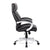 Cloud – High Back Leather Faced Manager Chair with Satin Silver Finish to Armrests and Base