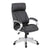 Cloud – High Back Leather Faced Manager Chair with Satin Silver Finish to Armrests and Base